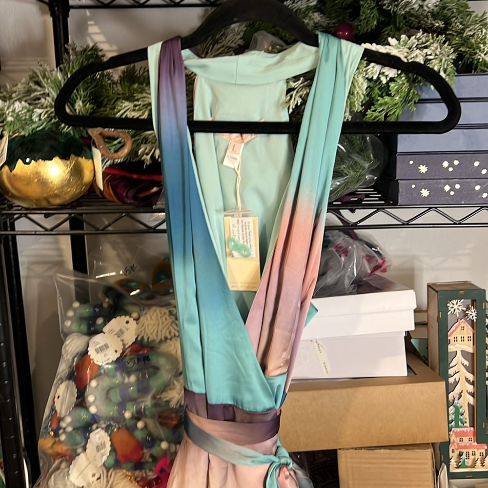 Anthropologie Hutch Sat Paige Wrap Maxi Dress, LARGE NWT - Picture 8 of 9